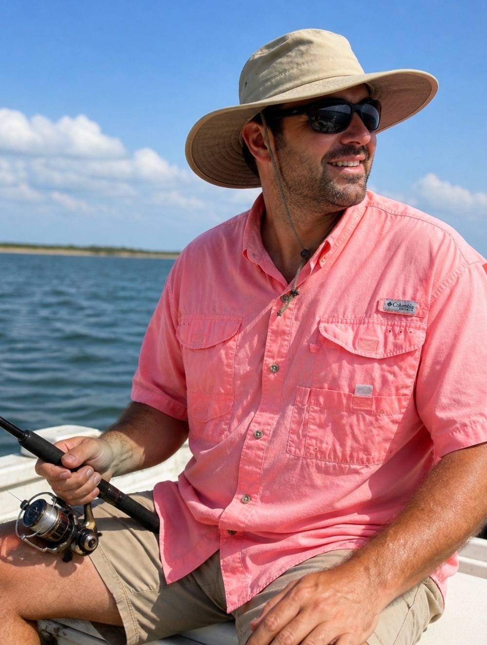 Columbia PFG Men’s XXL Coral Vented Fishing Shirt Short Sleeve Performance